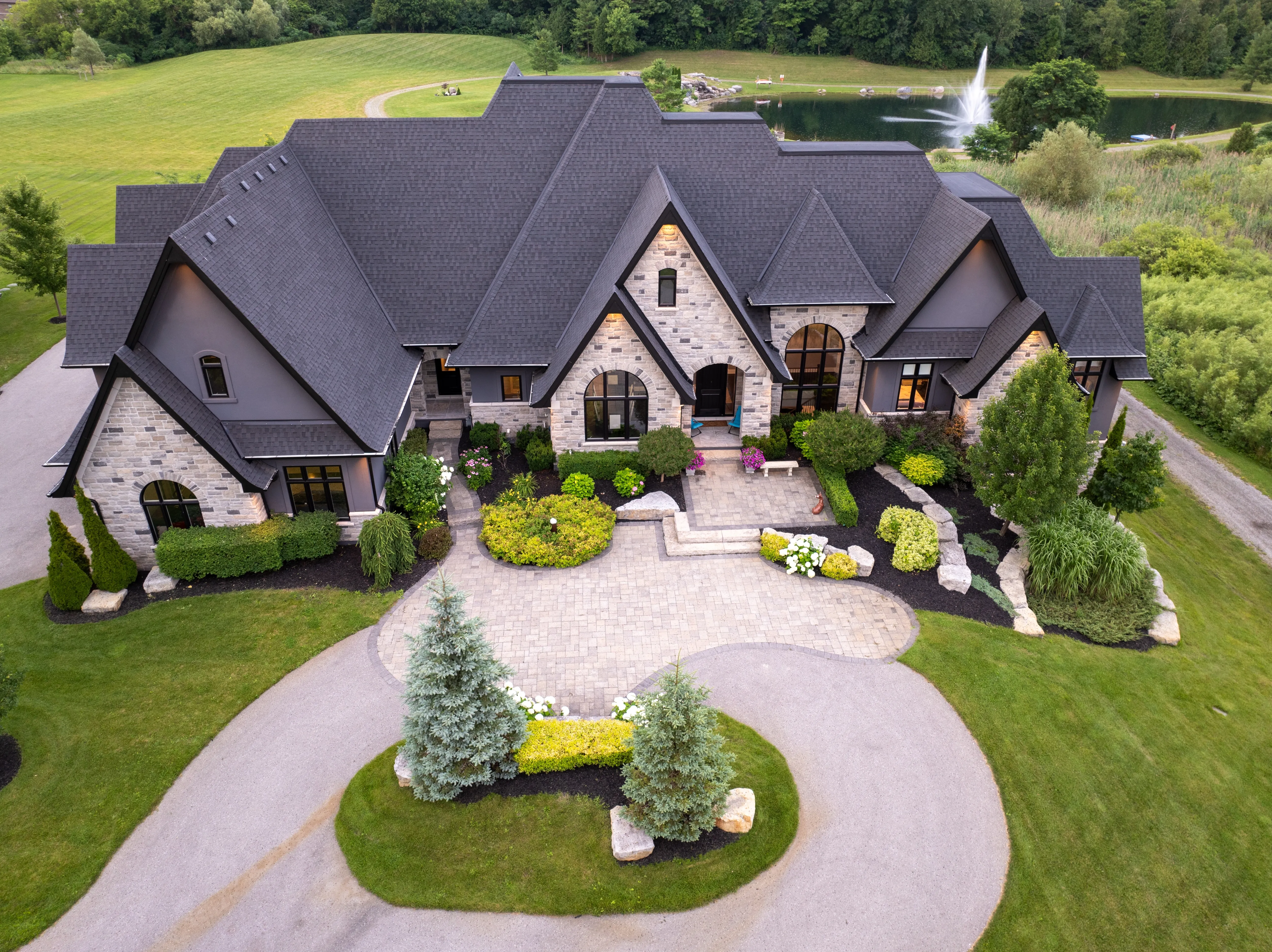 A luxury home with a new roof replacement in Southlake, TX